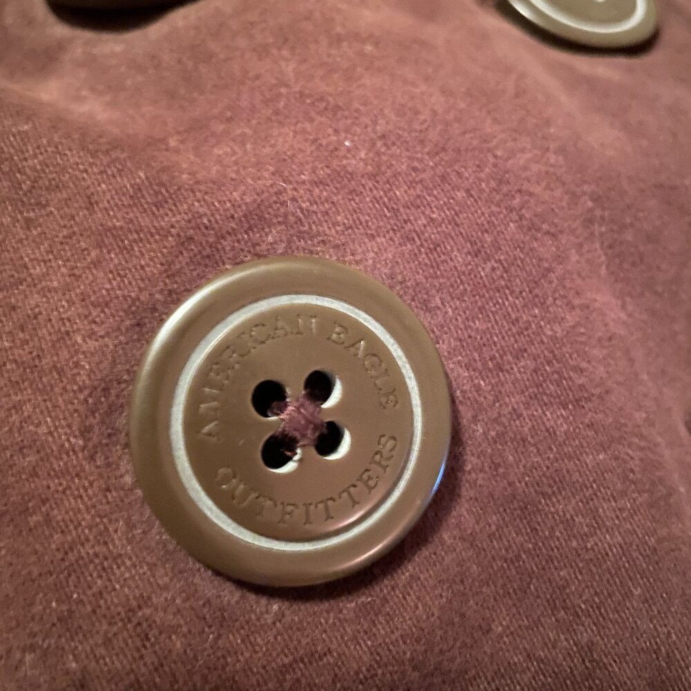 Rare VTG American Eagle Tailored Fit Chocolate Button Up Cotton Jacket / Shacket - Picture 8 of 16